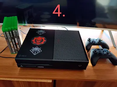 Xbox One console bundle with 2 controllers and multiple games