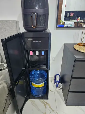 Standing Water Dispenser with 5-Gallon Bottle - excellent Condition, barely used still has plastic.