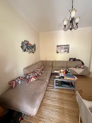 Large L-shaped Corner Sofa - Neutral Beige, Good Condition
