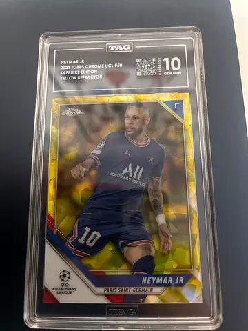 Neymar Jr. 2021 Topps Chrome Prizm /99 PSA 10 - Graded Soccer Card
