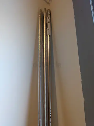 Set of 3 stainless steel curtain rods from IKEA (Räcka 210-385cm) - unused
