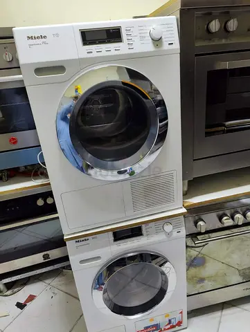 Brand miele latest model type twin dos 9 kg washer and 9 kg dryer separate set freestanding type