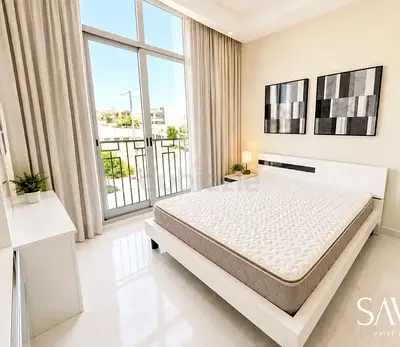 White modern bed frame with mattress - good condition