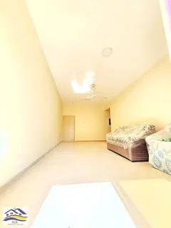 HOT OFFER 1BHK IN AL MAJAZ 2 C.AC BALCONY FAMILY BUILDING LAST UNIT