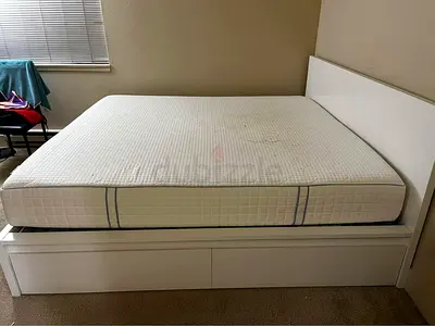 IKEA Malm king size bed frame with mattress - perfect condition