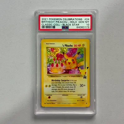PSA10 #24 BIRTHDAY PIKACHU - CLASSIC COLLECTION - BLACK STAR