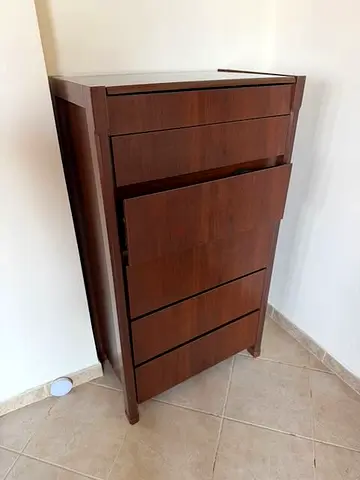 Solid Wood Tall Dresser with Mirror