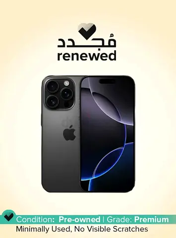 Renewed -iPhone 16 Pro 256GB Black Titanium 5G With Facetime - Japanese Version