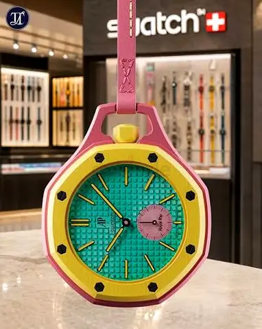 Ap Swatch Set of colorful PopTime silicone wrist watches- New in Box..