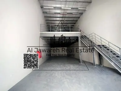 Warehouse for rent in Ajman Industrial 2, area 3435 sq ft, 20 kV electricity, at a very special price of 119,935 AED