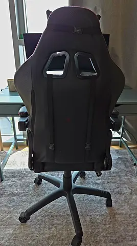 Gaming/Office Racing-Style Chair — Good Condition, Adjustable Armrests and Lumbar Pillow