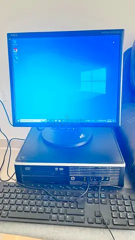 HP Compaq with moniter nec with power cables and hoco connection cable