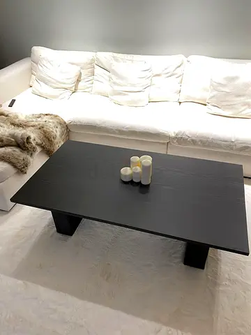 Two white fluffy carpets (home center)