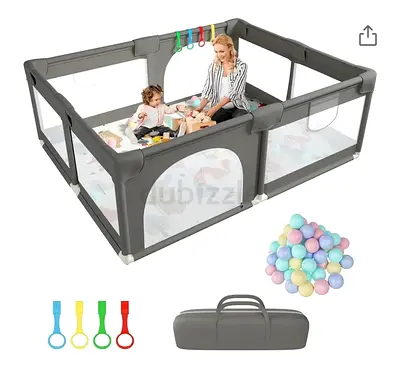 Portable Foldable Playpen / Play Yard with Carry Bag and Soft Play Balls