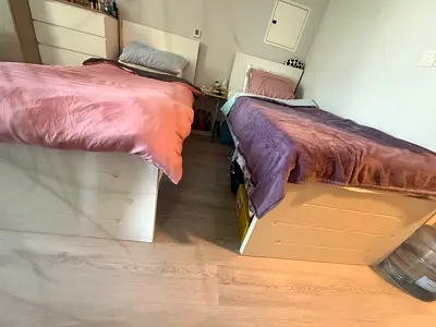 2 beds with mattress