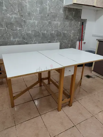 Wood Dining Table (Space-Saving)