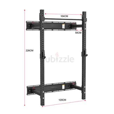 Commercial Foldable Wall-Mounted Squat Rack