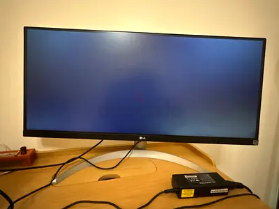 LG UltraWide Computer Monitor with Power Adapter model name is 29WQ600