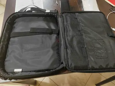 Slim padded laptop backpack / case with organizer pockets - mint new never used