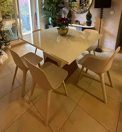Dining table  130x130 cm + 6 chairs