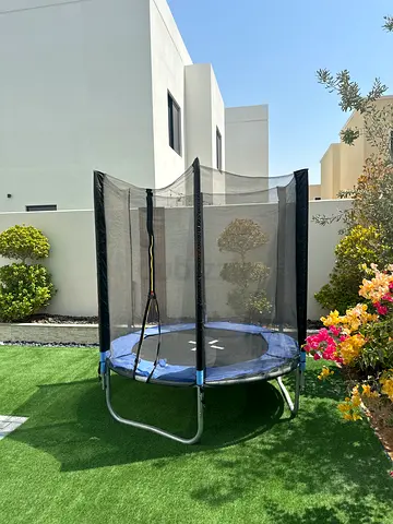 Small Round Outdoor Trampoline with Safety Net - Good Condition