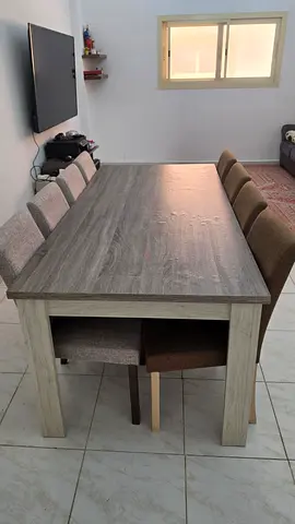 Dining table with 8 chairs,rarely used