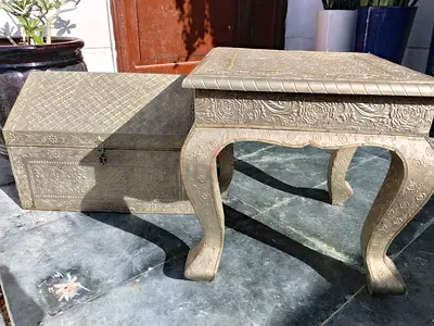 ANGLO-INDIAN SILVER-CLAD FURNITURE
