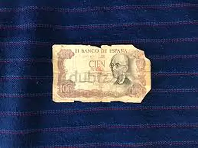 RARE VINTAGE 1970 SPAIN 100 PESETAS BANKNOTE