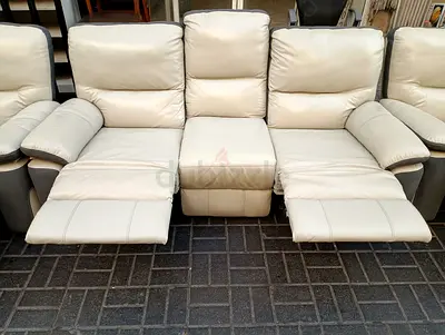 Sofa Recliner Leather 6 Seater