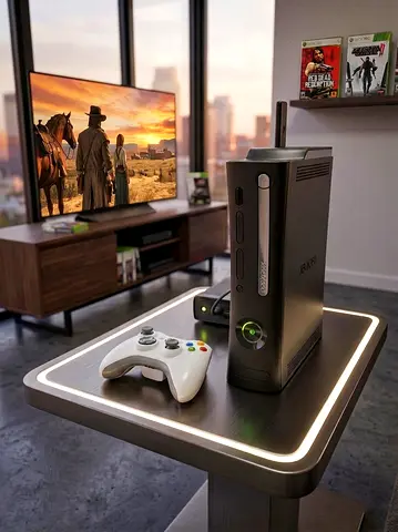 Xbox 360 Console with Controller and Games - Good Condition