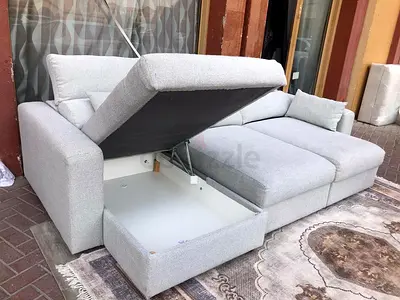 Ikea Eskelstuna L shape sofa bed Beige