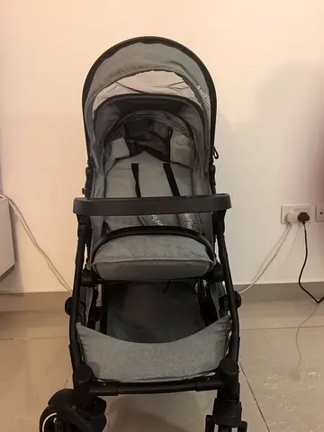 Bonfino Lightweight grey baby stroller in good condition