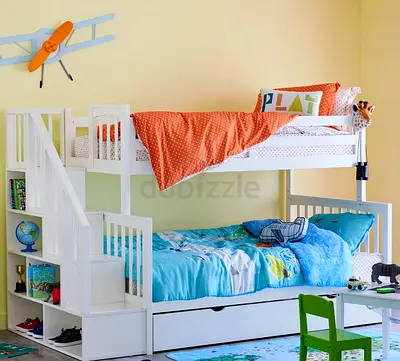 Home Center Perrys Trio Bunk Bed - 120x200 cm and 90x200 cm and trundle 90x200