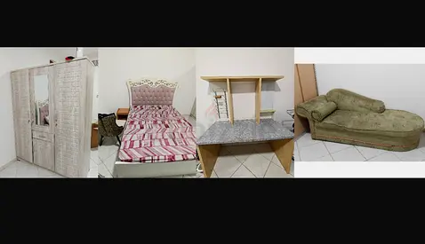 Bed , sofa,table and almirah