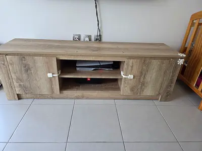 Wooden TV Stand / Entertainment Unit - Light Oak Finish