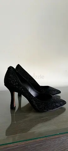 Black rhinestone high heels - size 40
