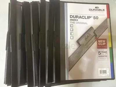 Durable Duraclip 50 A4 Black Clip Folder - New (25 Pcs)