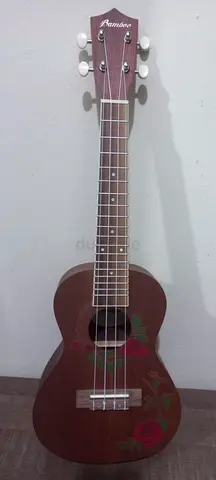 Ukulele with rose design