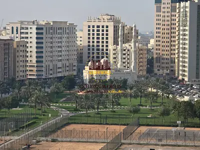 3BHK for annual rent in Al Khan, Sharjah. Spacious apartment with balcony, master bedroom, 3 bathrooms, central AC. AED 48,000 yearly. Tabby & Tamara