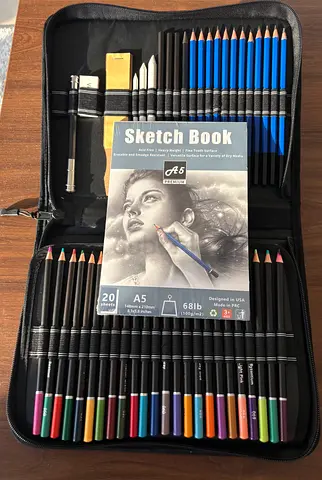 Professional Drawing and Sketching Art Set with A5 Sketchbook