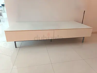 IKEA white TV unit / media console with drawers 198 l x 55.5 w x 43cm h