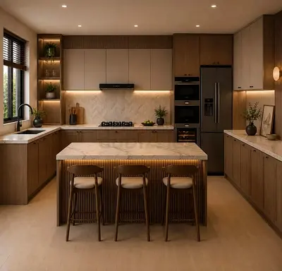 Modern design kitchen island