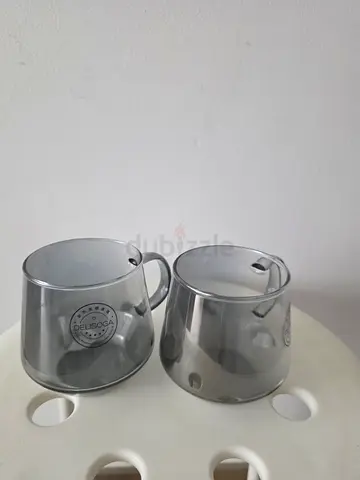 Set of 2 Transparent Measuring Cups / Small Plastic Jugs