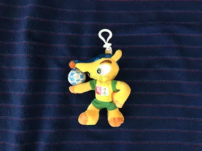 Emirates “Fuleco” Mascot World Cup Plush Keychain