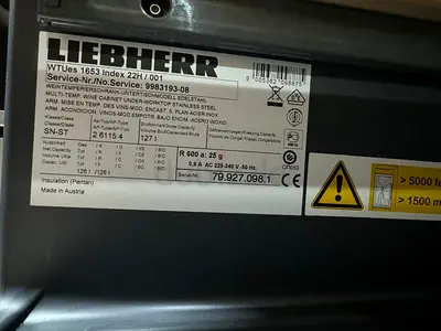 LIEBHERR latest model WTUES 1653 wine cooler dual temperature 40 bottle wine built-in