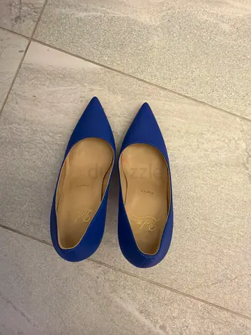 Used royal blue pointed-toe womens pumps (36uk) - elegant heels