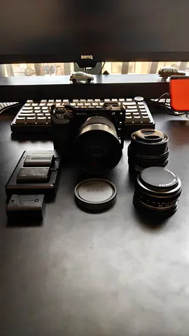 Sony a6400 with small rig cage and lenses