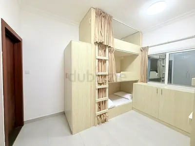5×3 level beds Solid Wood Built-in Bunk Bed with Curtains