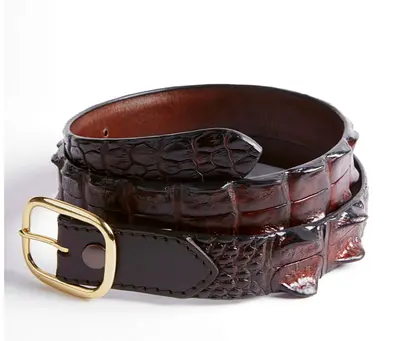 Genuine Australian Crocodile Leather Handmade Belt
