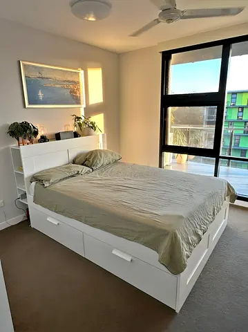 Ikea brimness queen bed with ikea mattress like new